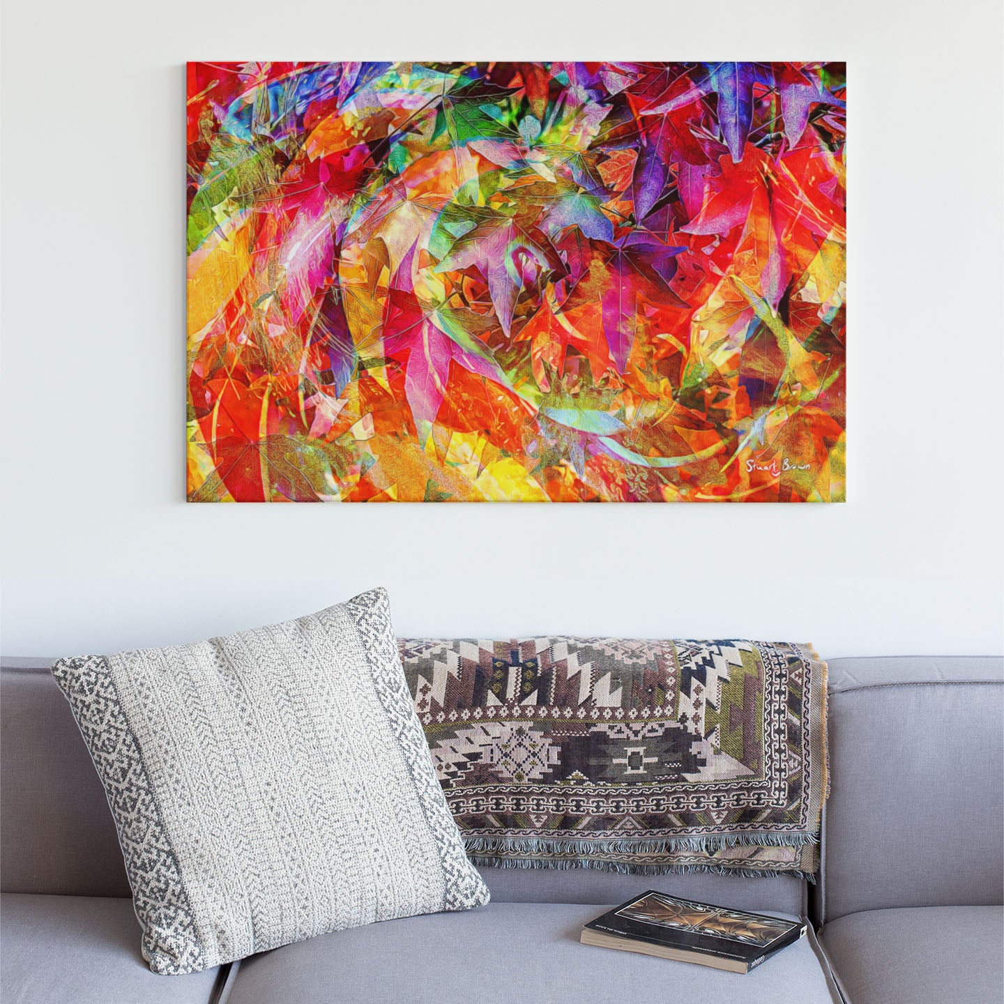 autumn leaves wall art print