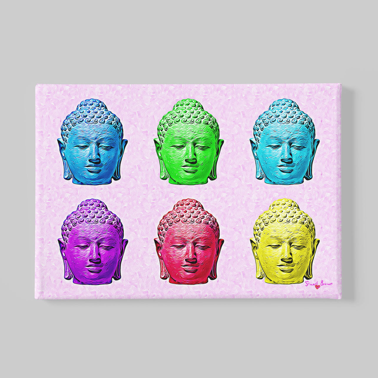 buddha heads zen art