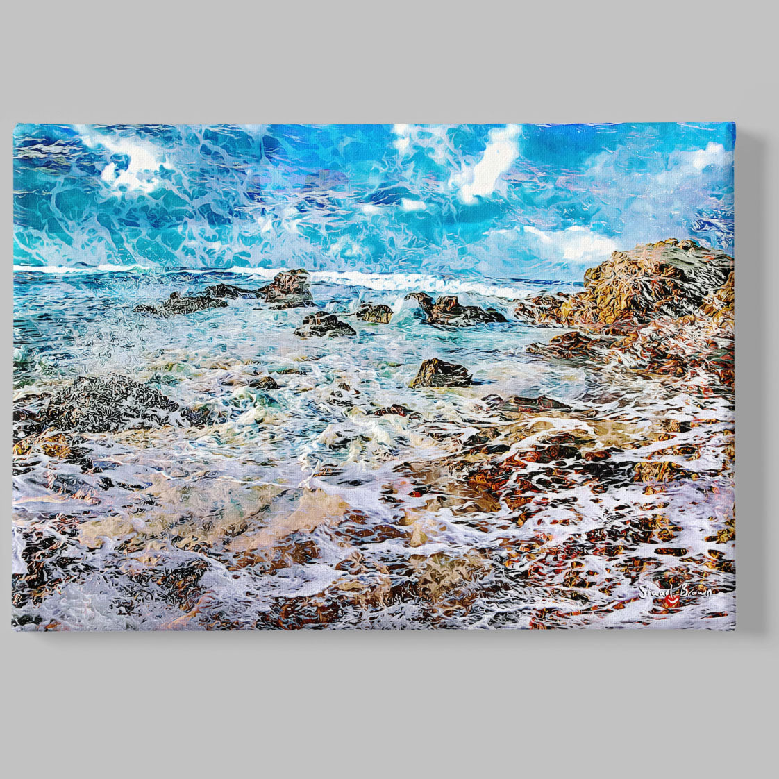 by the seaside wall art print