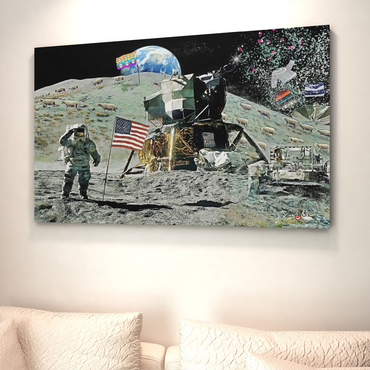 sheep art and space art