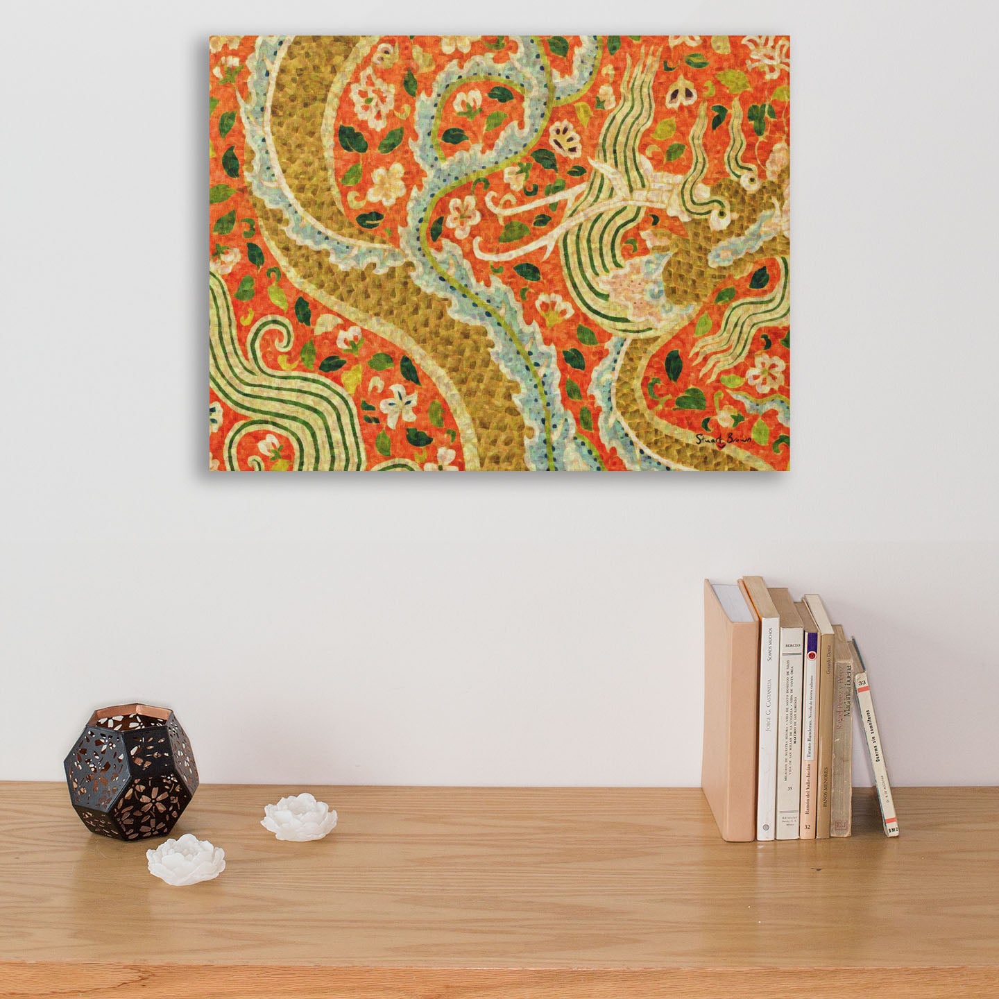 smiling golden dragon art