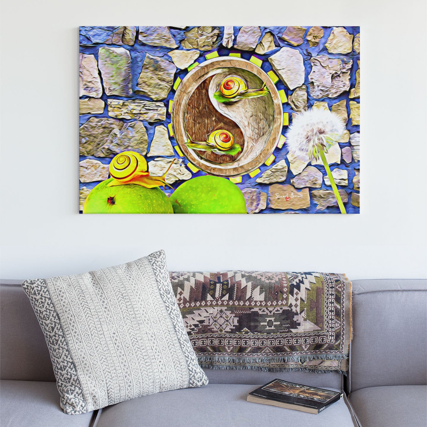 snail art the wisdom of snails canvas art print