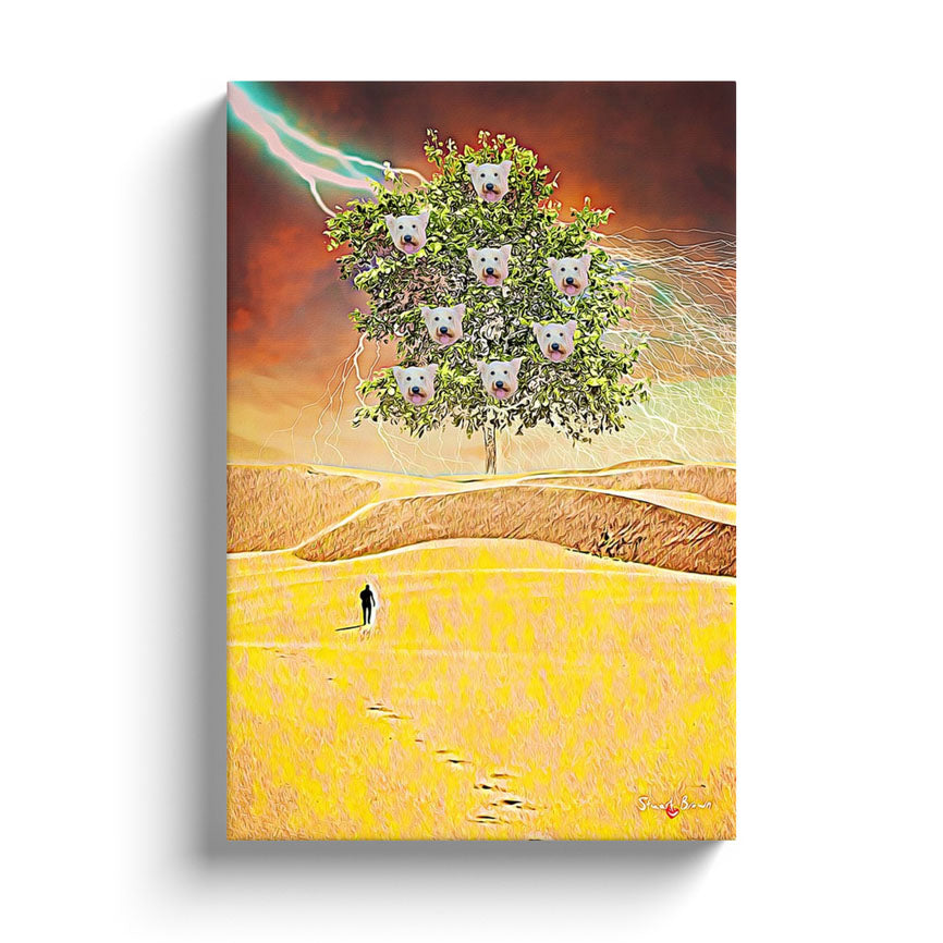 the westie tree of knowledge wall art print