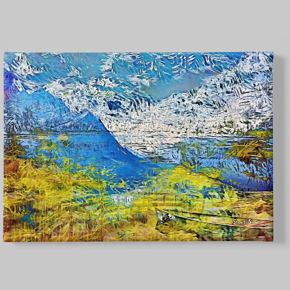 washed away with the mountains wall art print