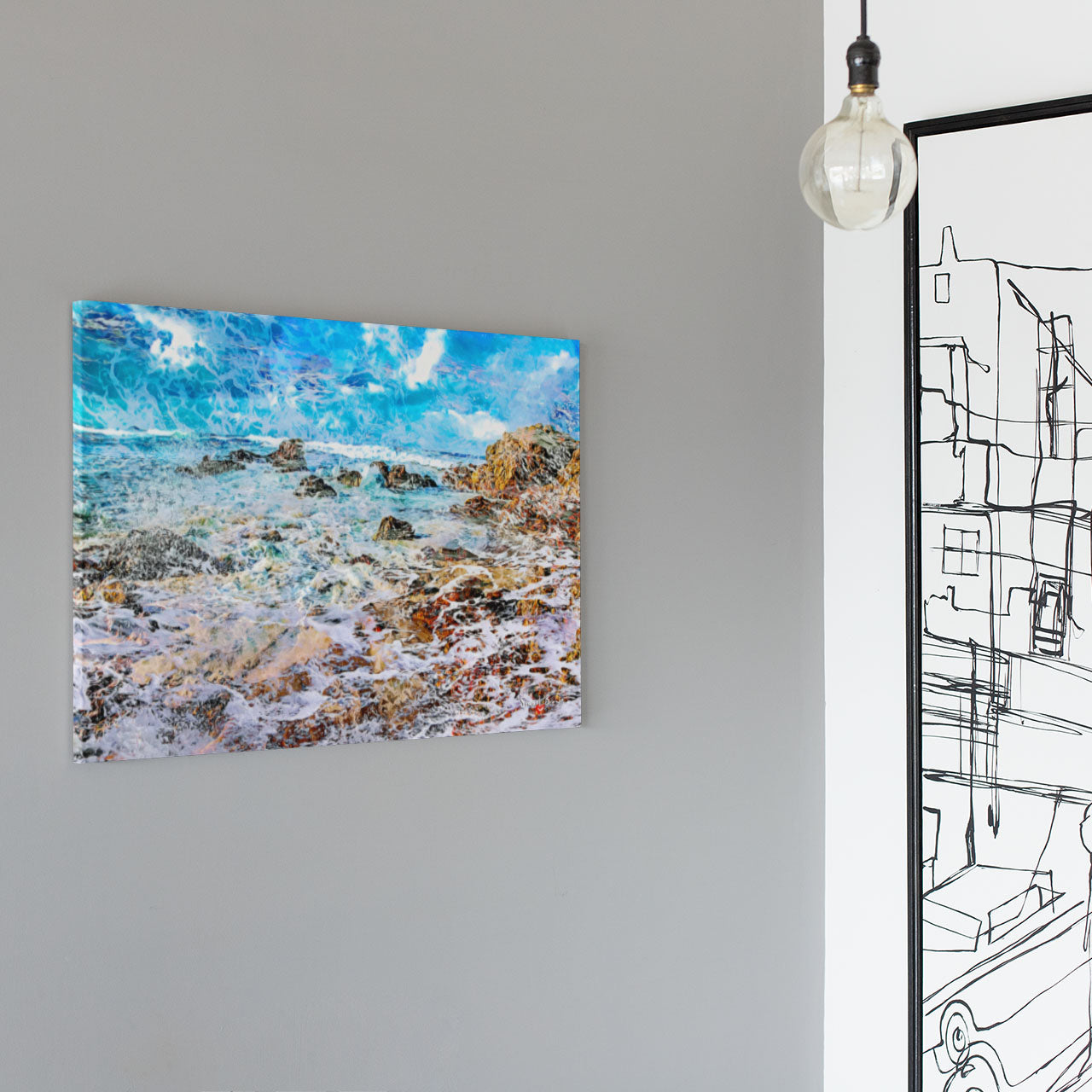 waves print