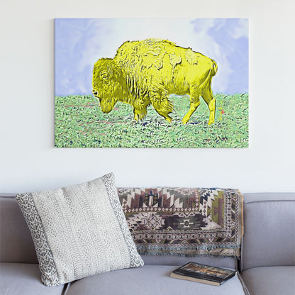 yellow buffalo wall art