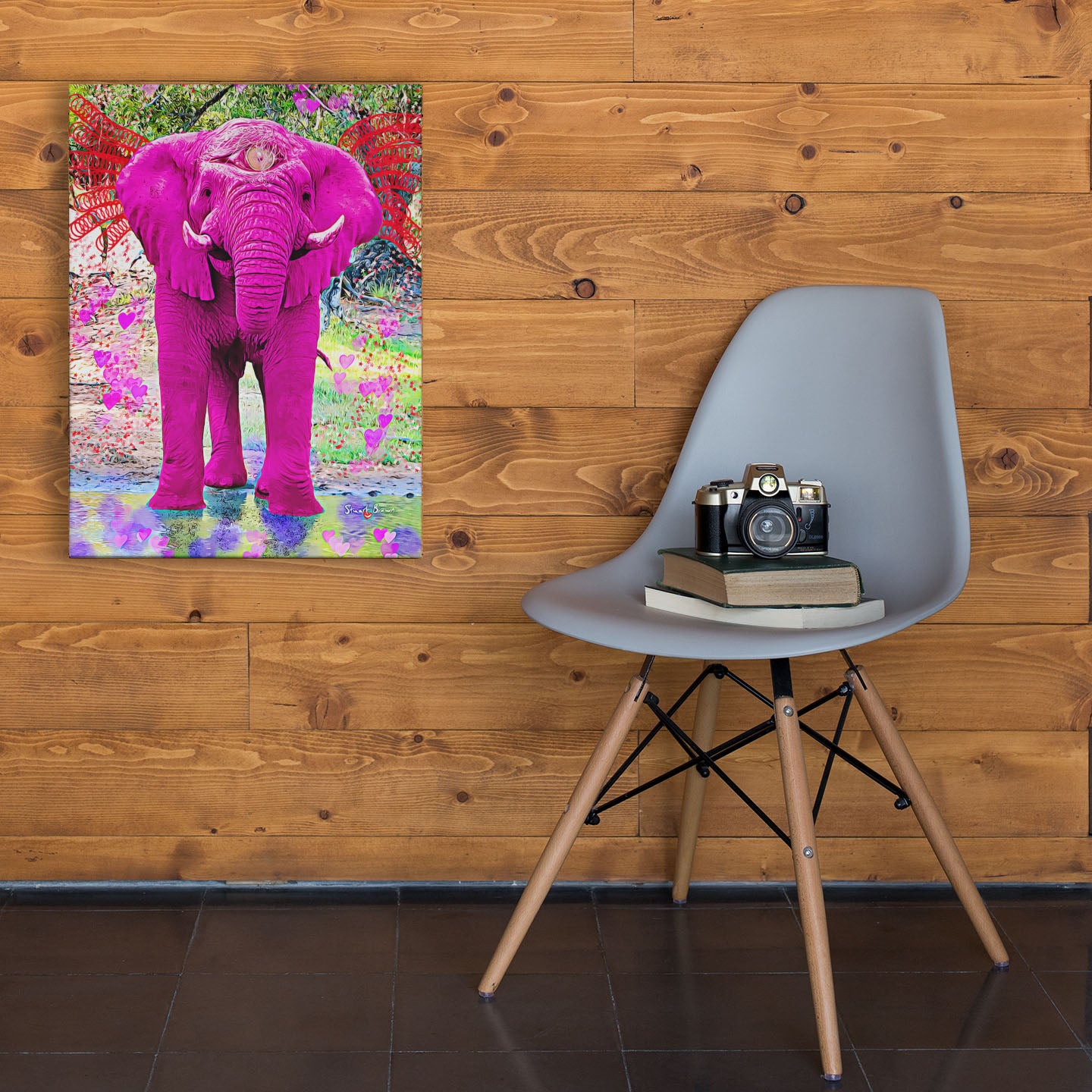all seeing eye pink elephant art