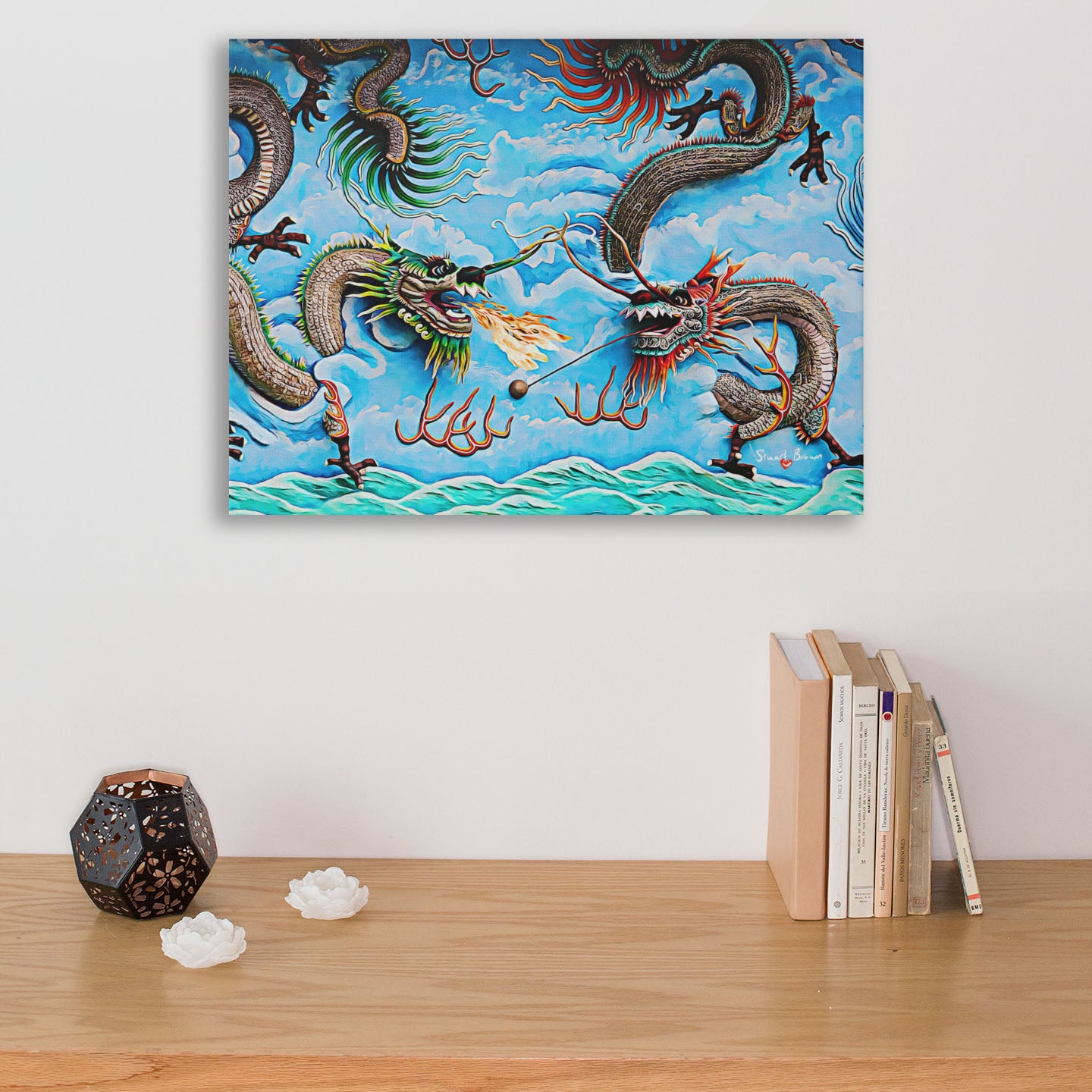 ancient chinese dragon wall art