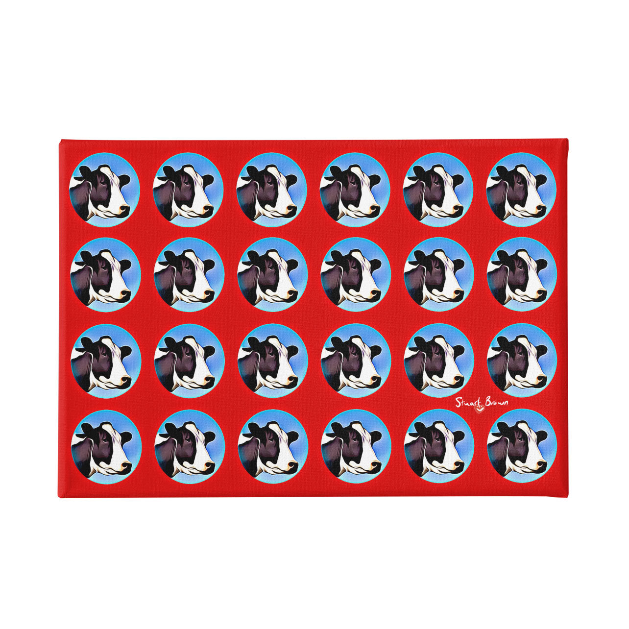 andy warhol style polka dot cows wall art print