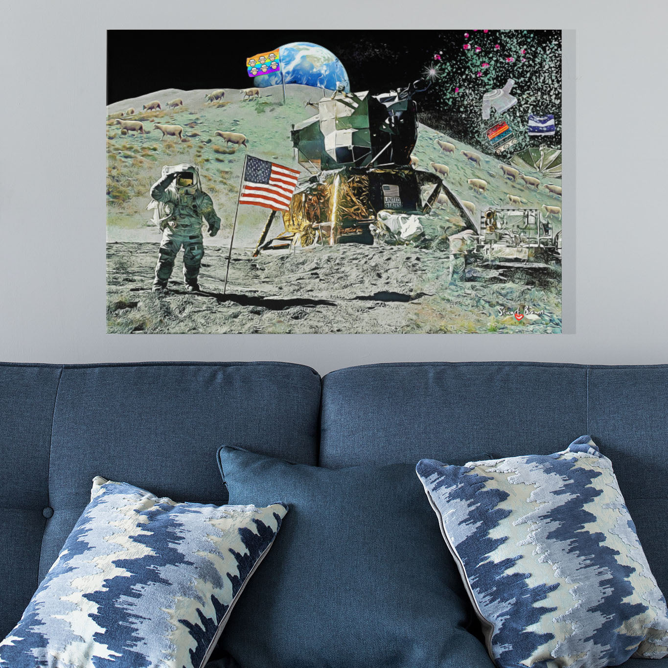 astronaut wall art print