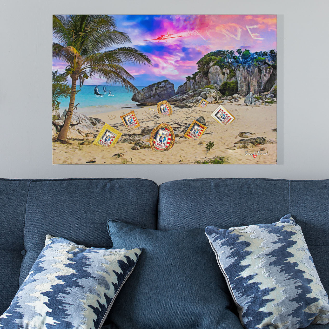 beach loving itself wall decor