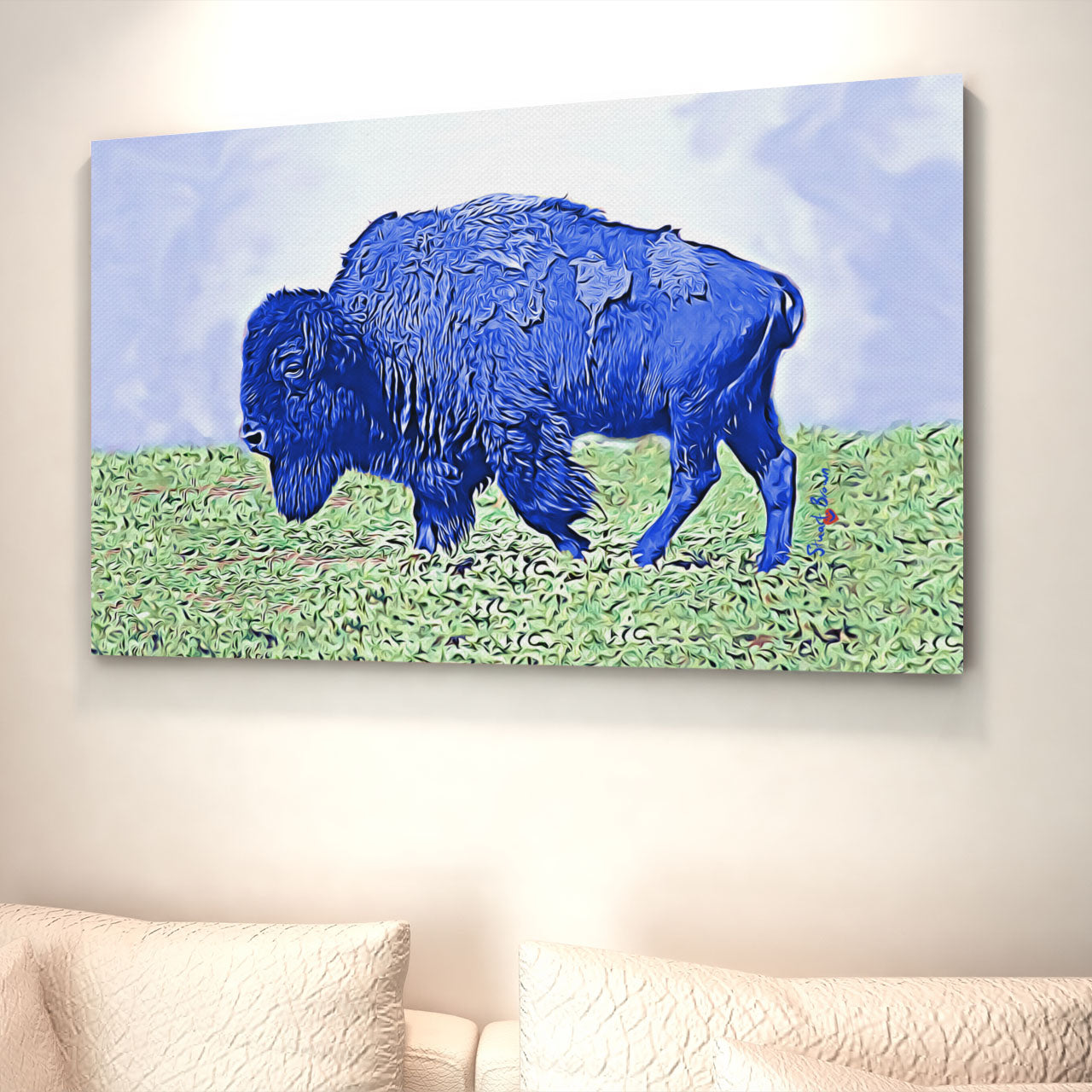 blue american bison