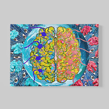 brain on fire wall art print