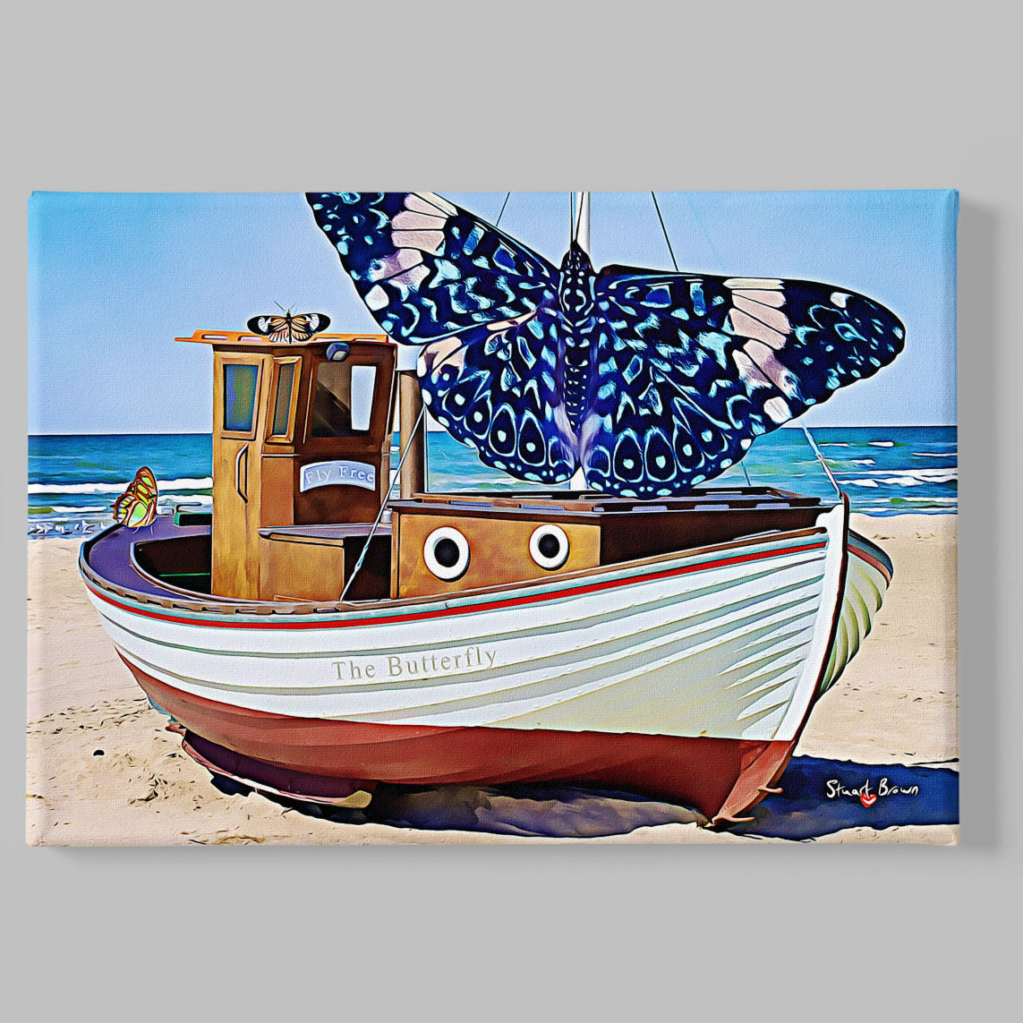 butterfly sailing wall art print