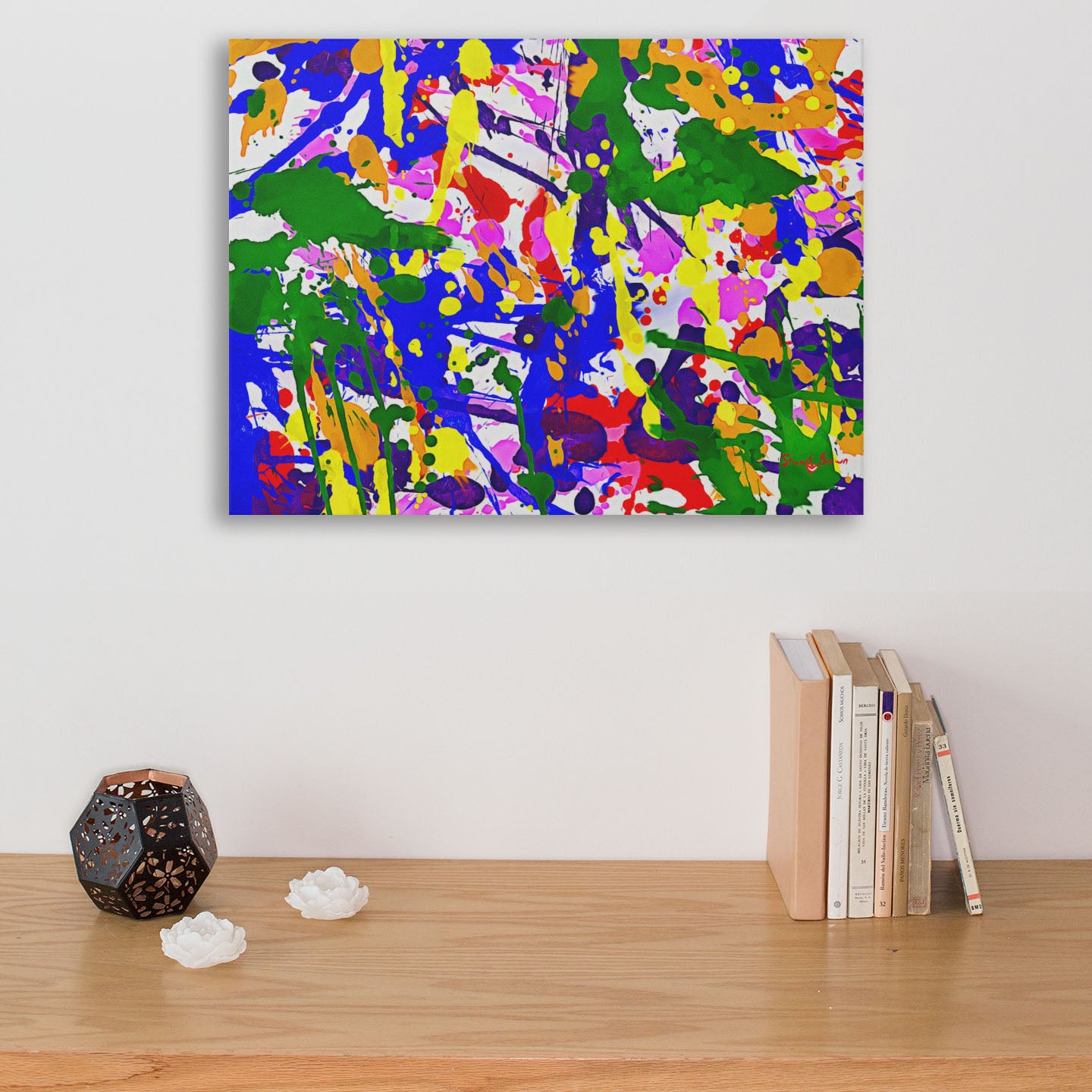 colorful abstract expressionism print