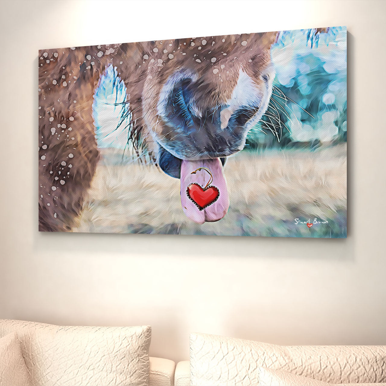 heart canvas print