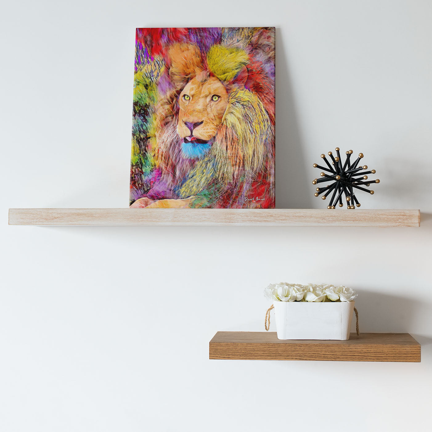 lion wall art print