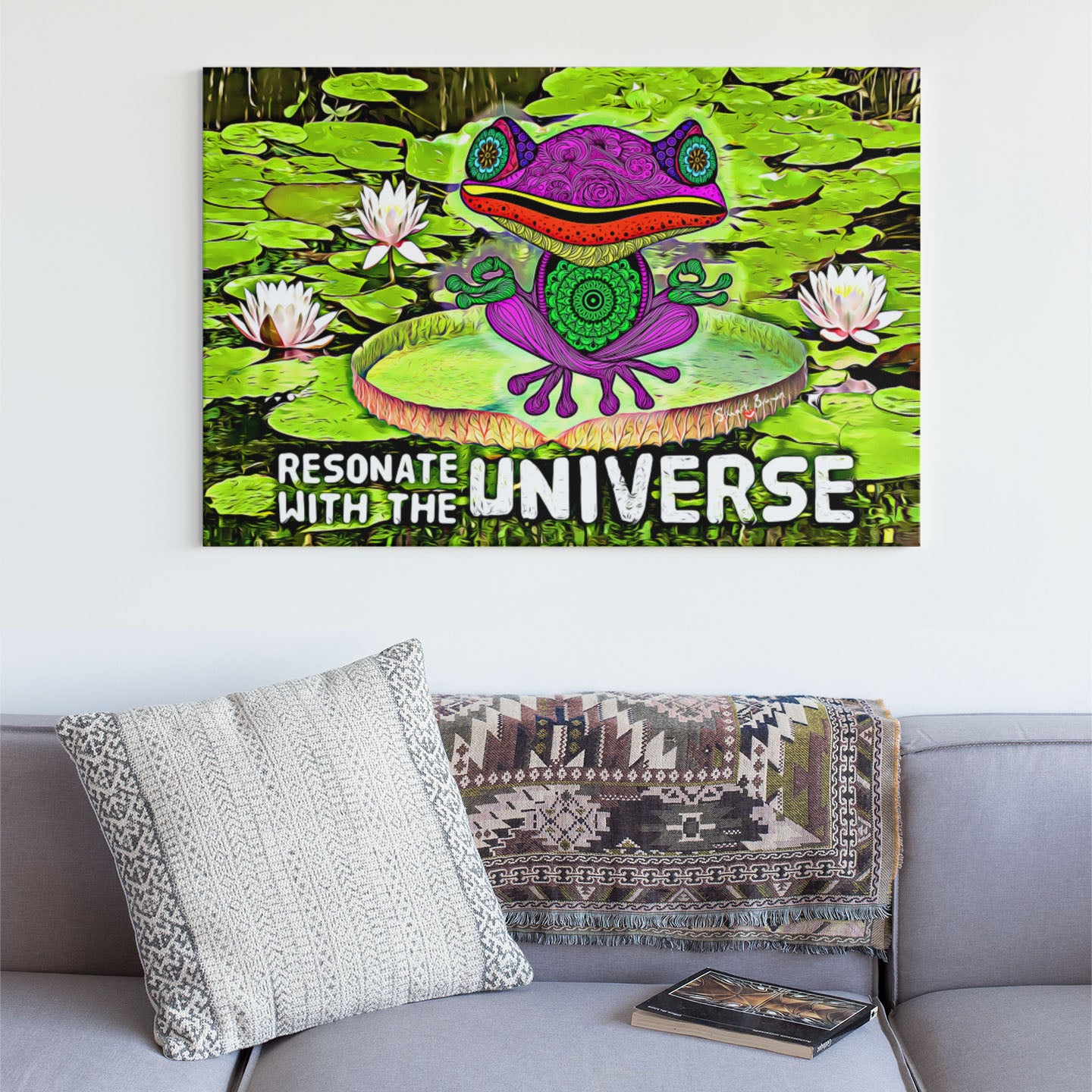 meditating frog art