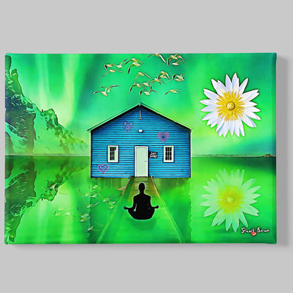 meditation retreat wall art print