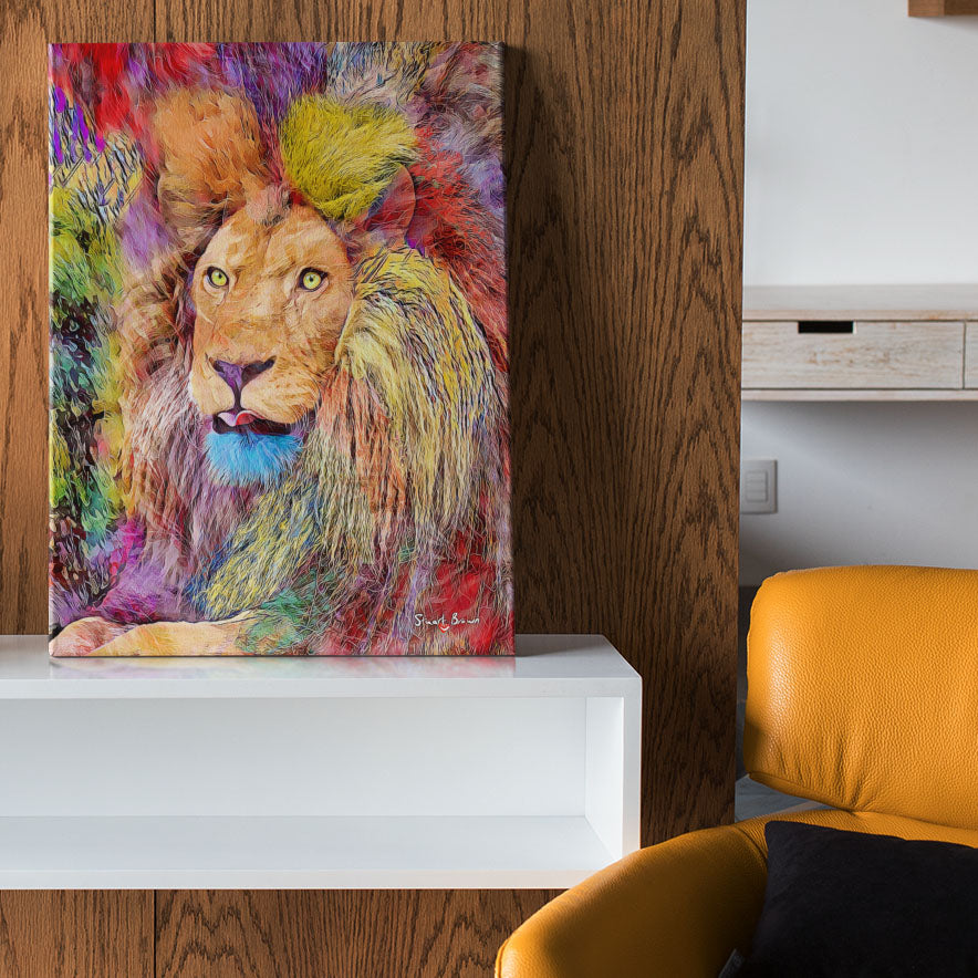 modern lion wall art