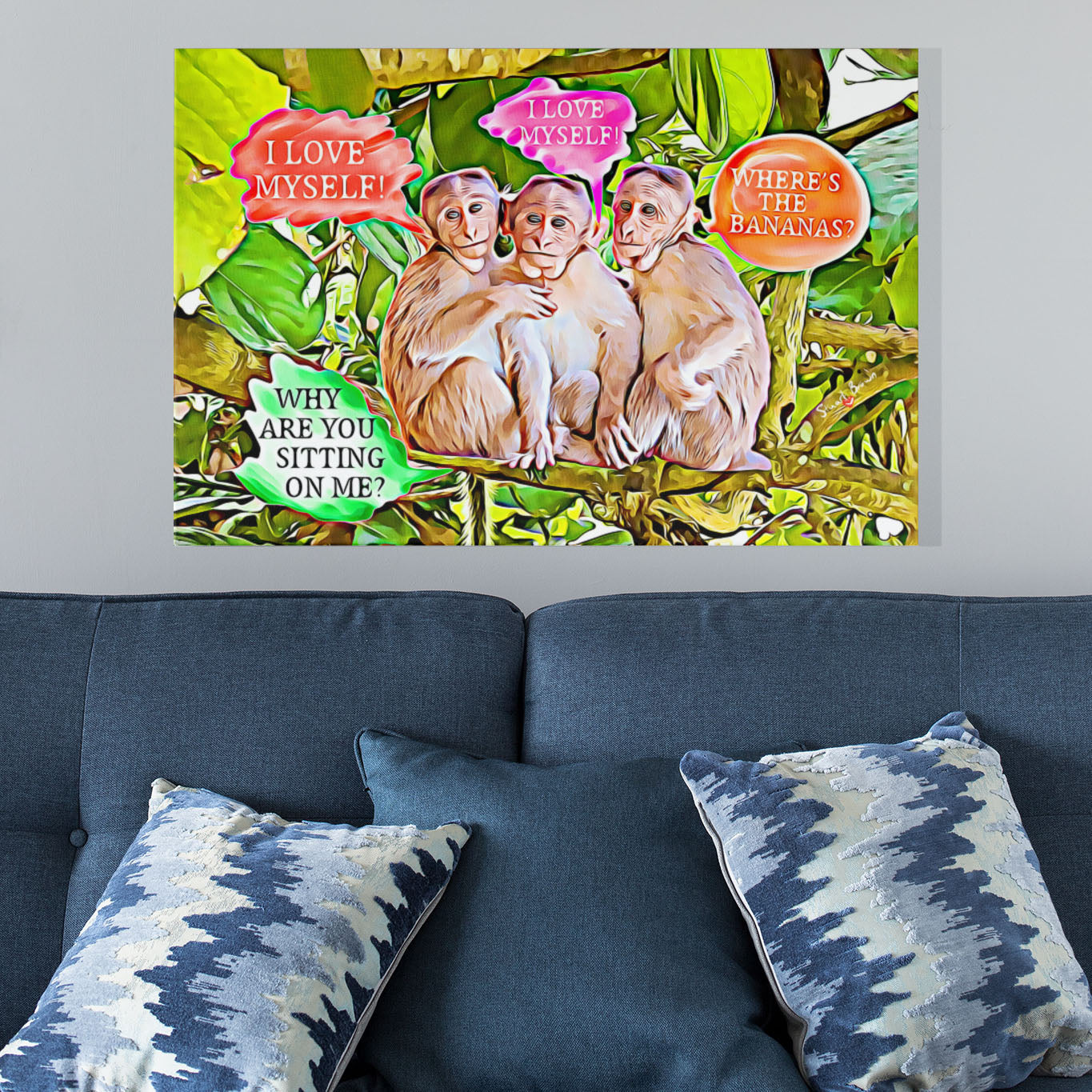 monkeys canvas