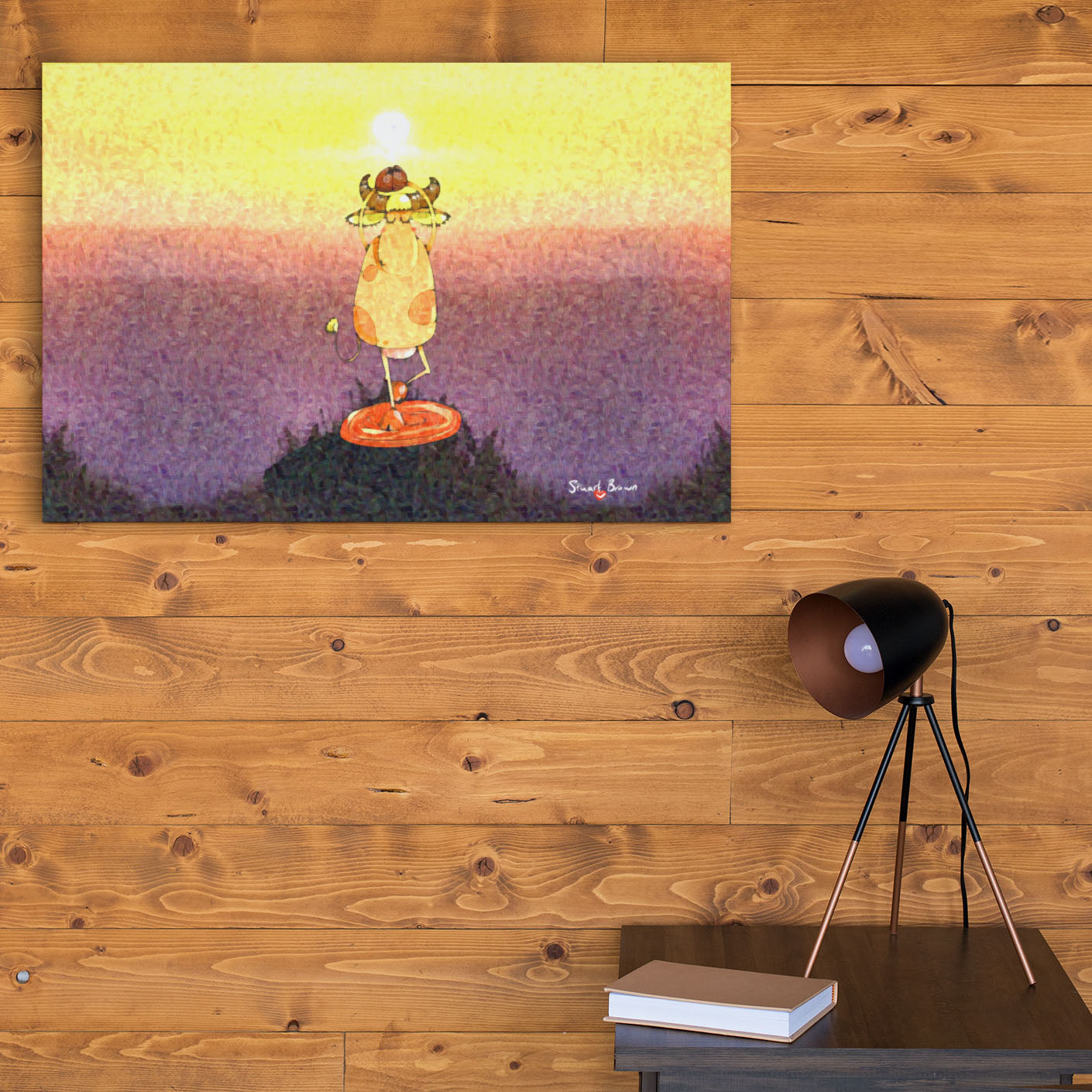 mountain yoga wall art