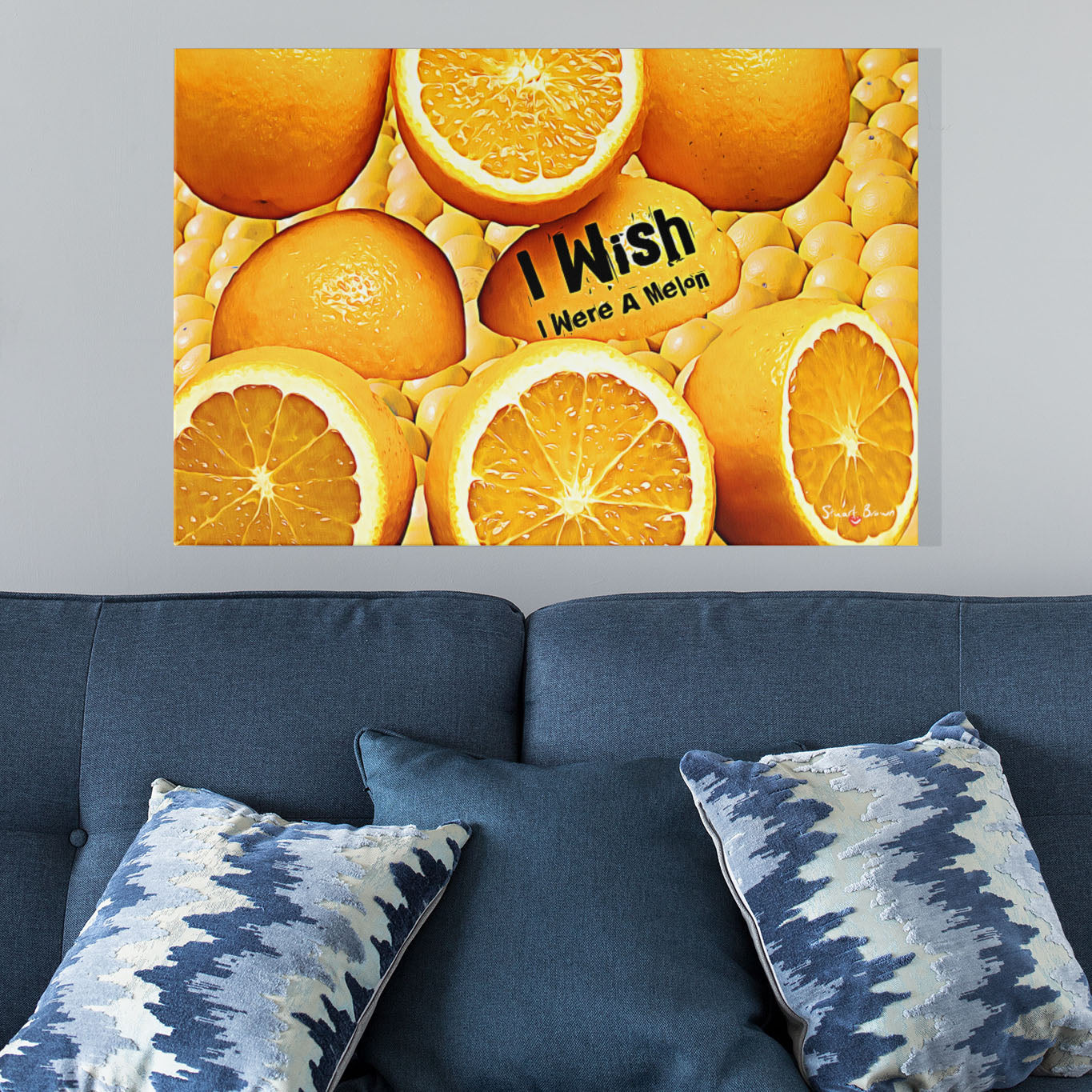 orange art canvas