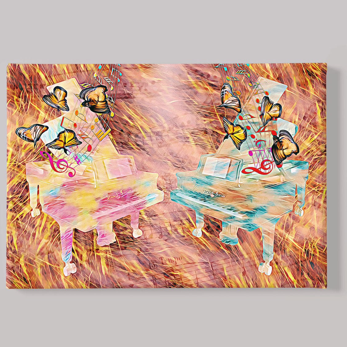 piano music room art print