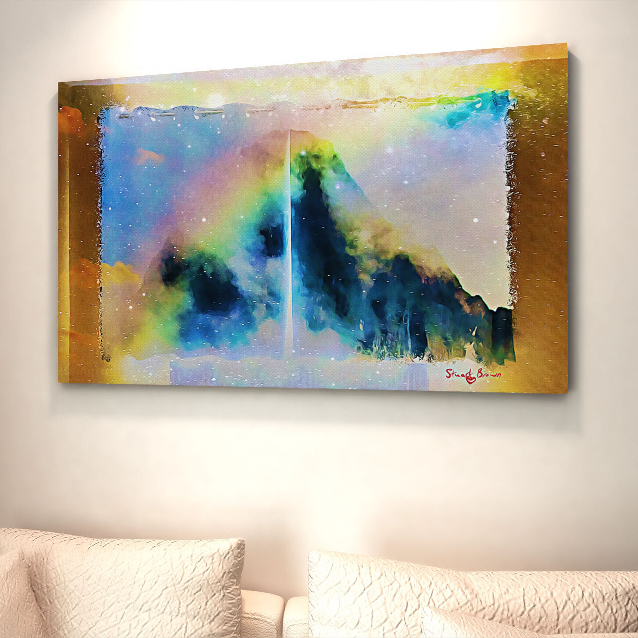 rainbow wall art print