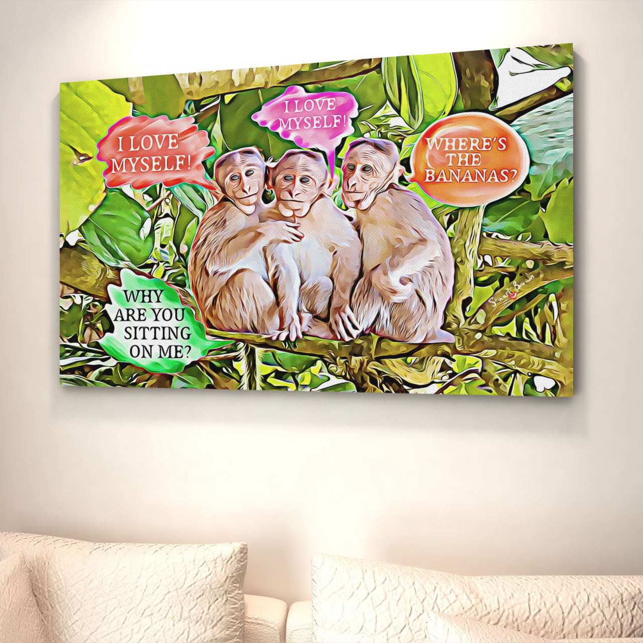 self love monkey art