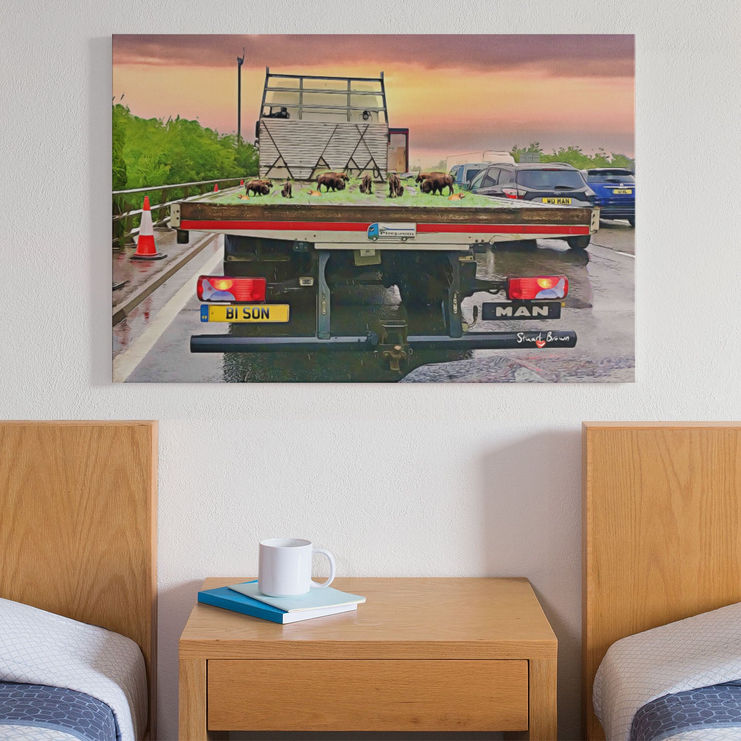 truck wall art print