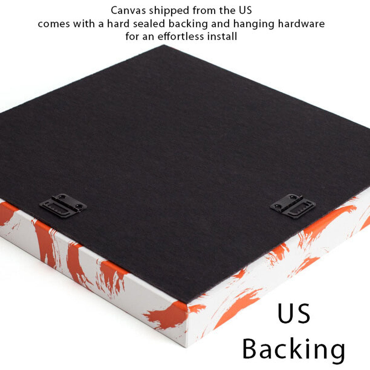 Back of Canvas when Shipped to the US