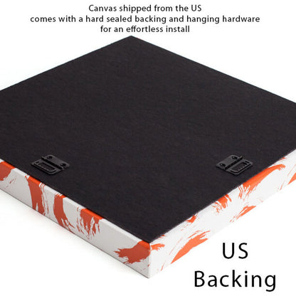 back of canvas when shipped from the USA