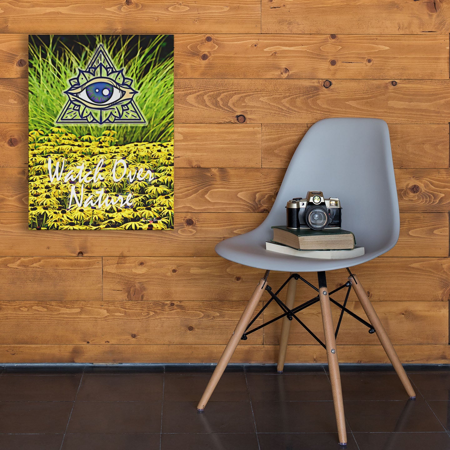 yellow and green canvas art