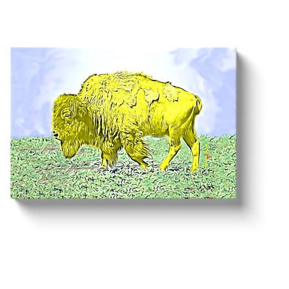 yellow buffalo home decor canvas prints