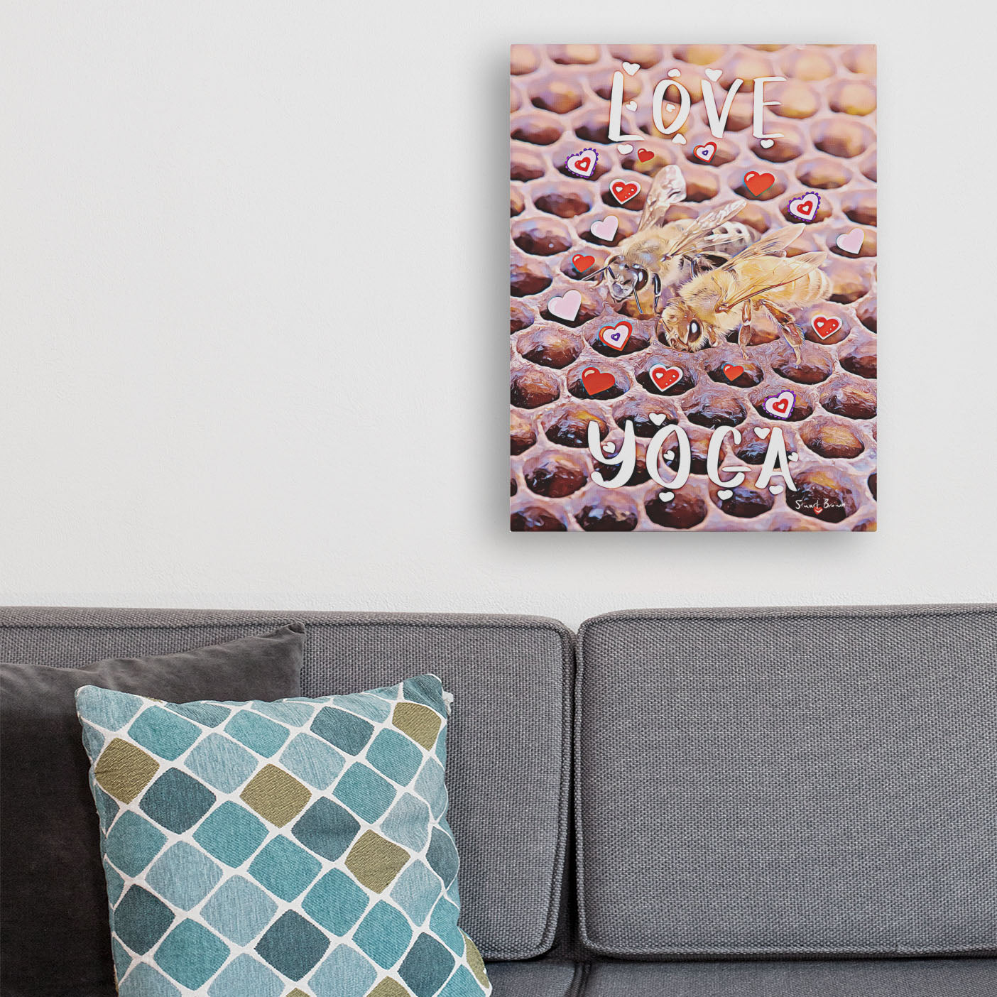 yoga practice canvas art